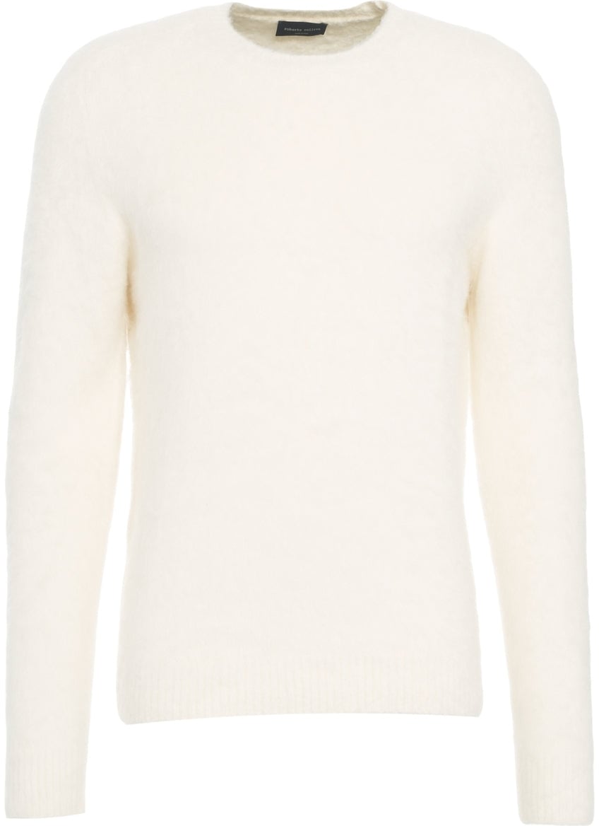 Roberto Collina Brushed knit sweater Wit