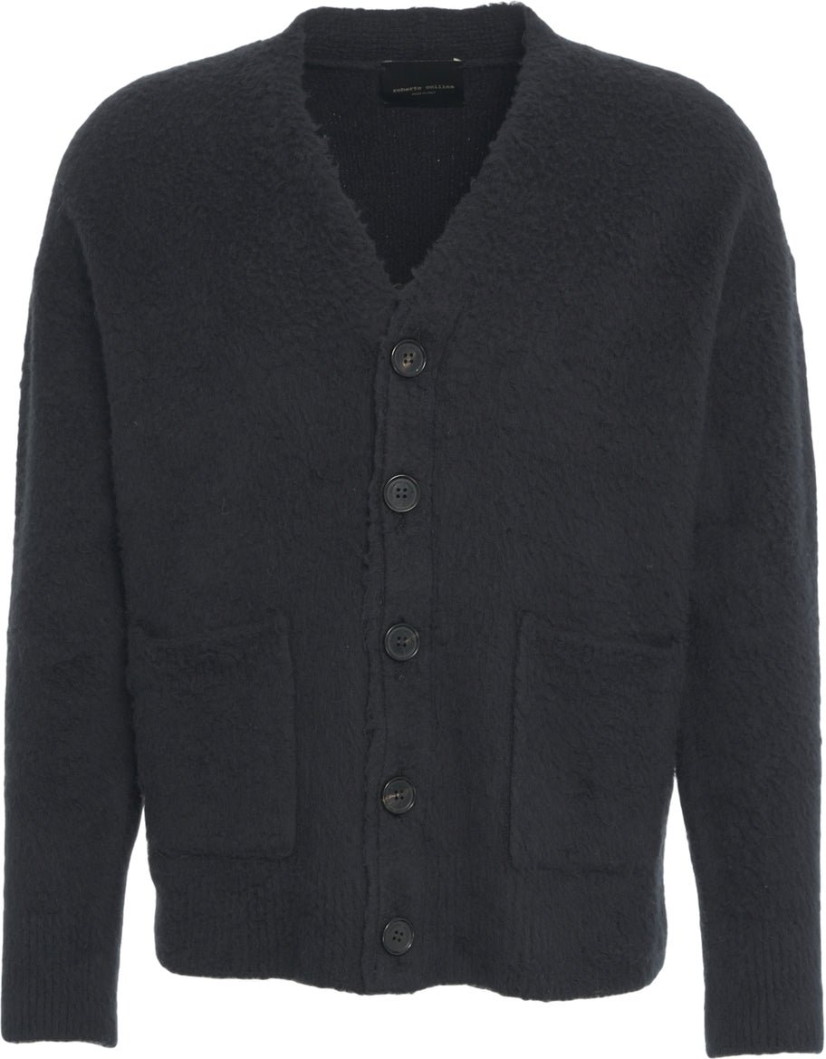 Roberto Collina Teddy cardigan Zwart