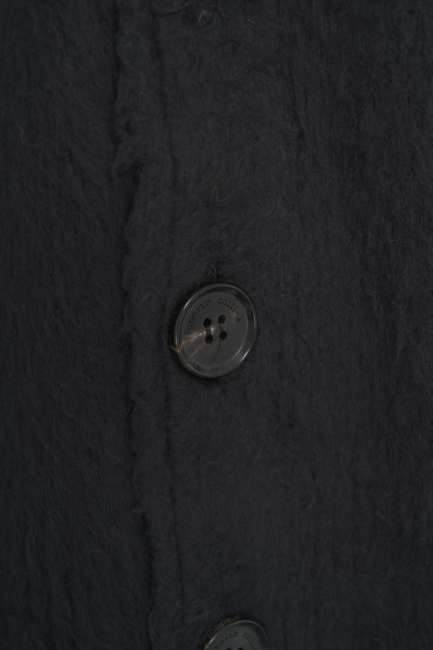 Roberto Collina Teddy cardigan Zwart