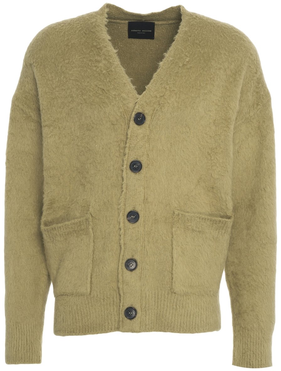 Roberto Collina Cardigan teddy Groen