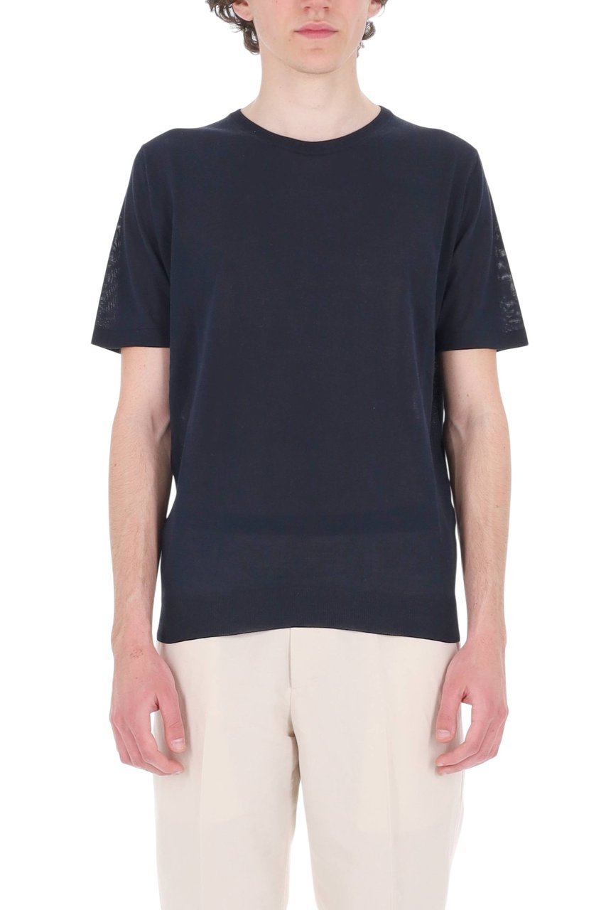 Roberto Collina Pure Silk Casual T-Shirt Zwart