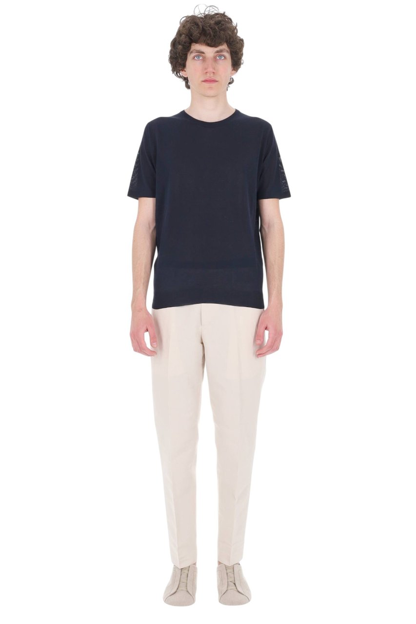Roberto Collina Pure Silk Casual T-Shirt Zwart