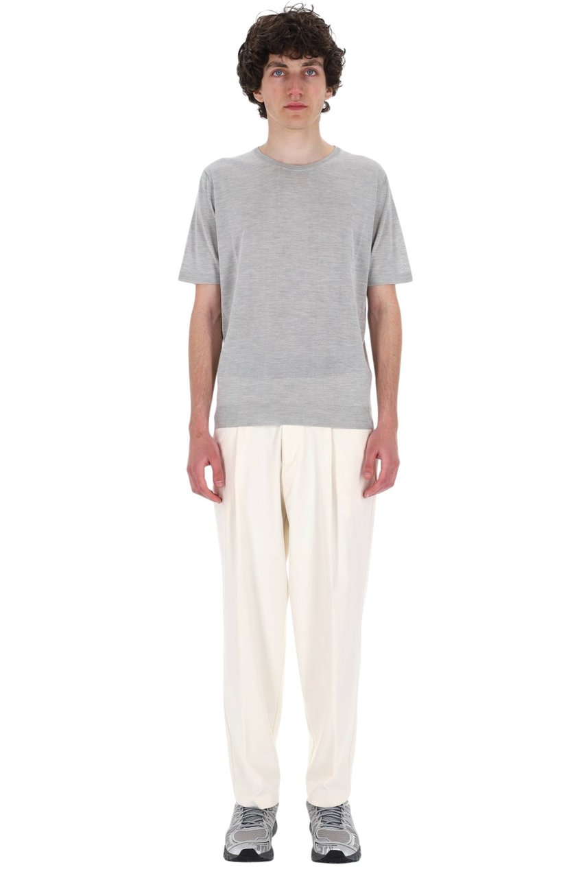Roberto Collina Pure Silk Casual T-Shirt Wit