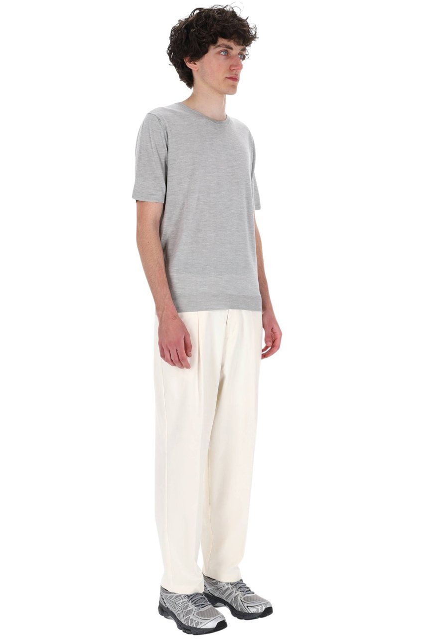 Roberto Collina Pure Silk Casual T-Shirt Wit