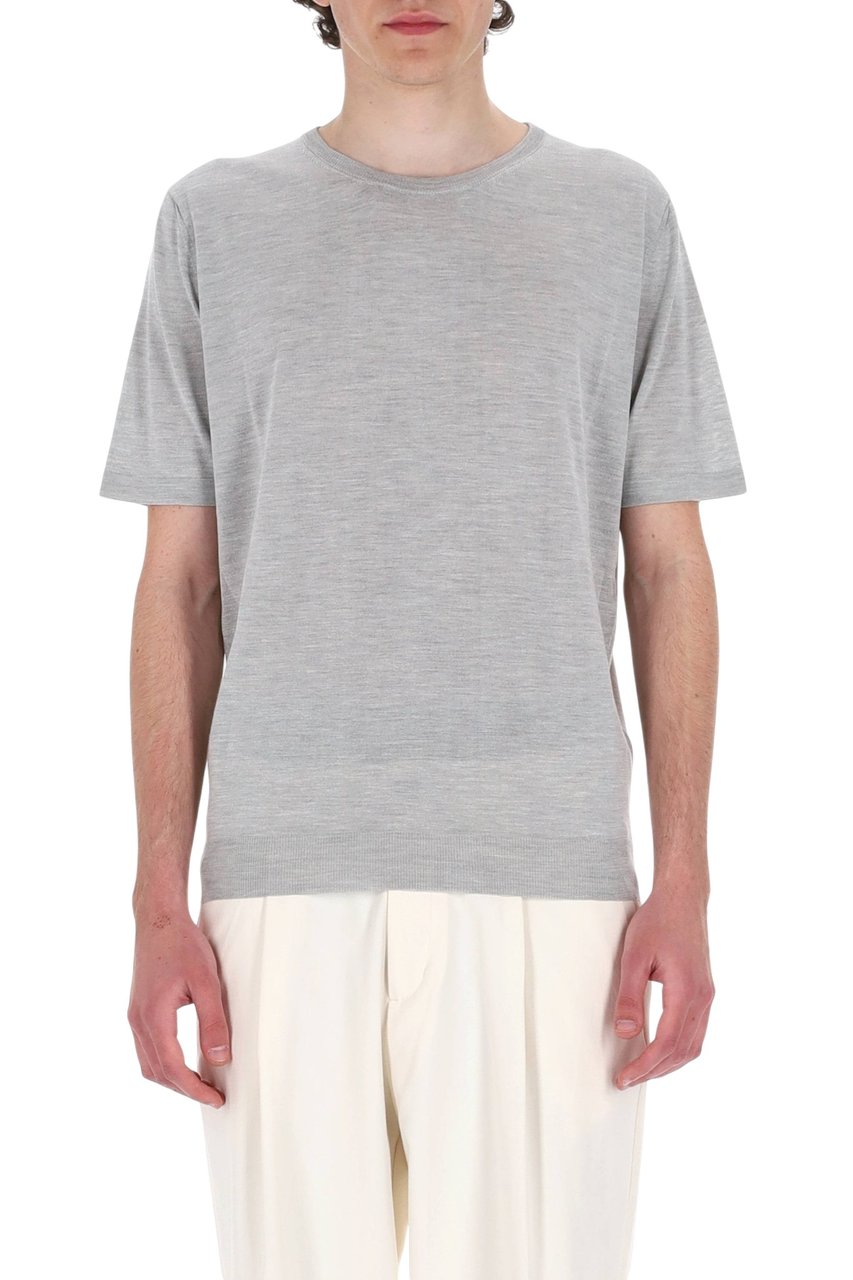 Roberto Collina Pure Silk Casual T-Shirt Wit