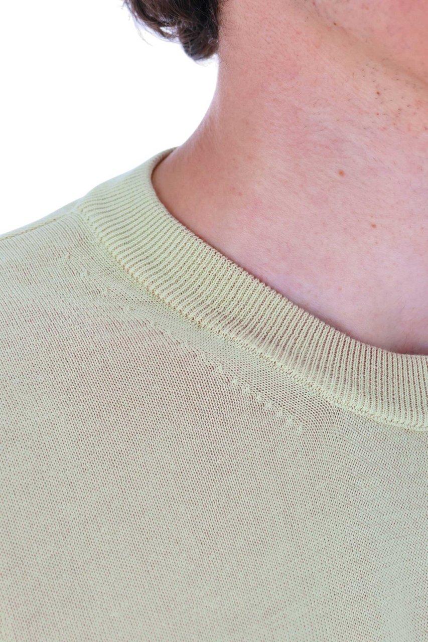 Roberto Collina Cotton Crepe Crewneck Sweater Neutraal