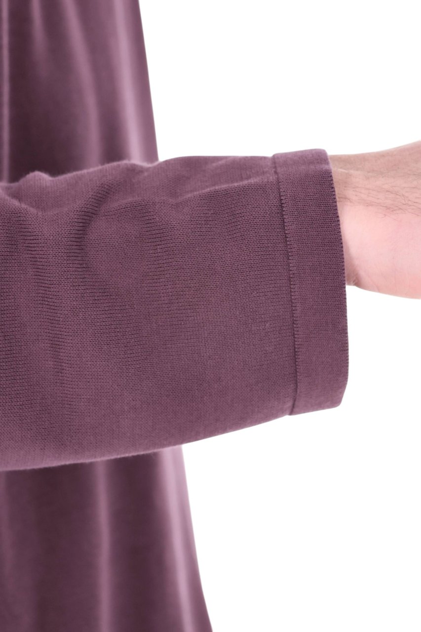 Roberto Collina Cotton Crepe Crewneck Sweater Grijs