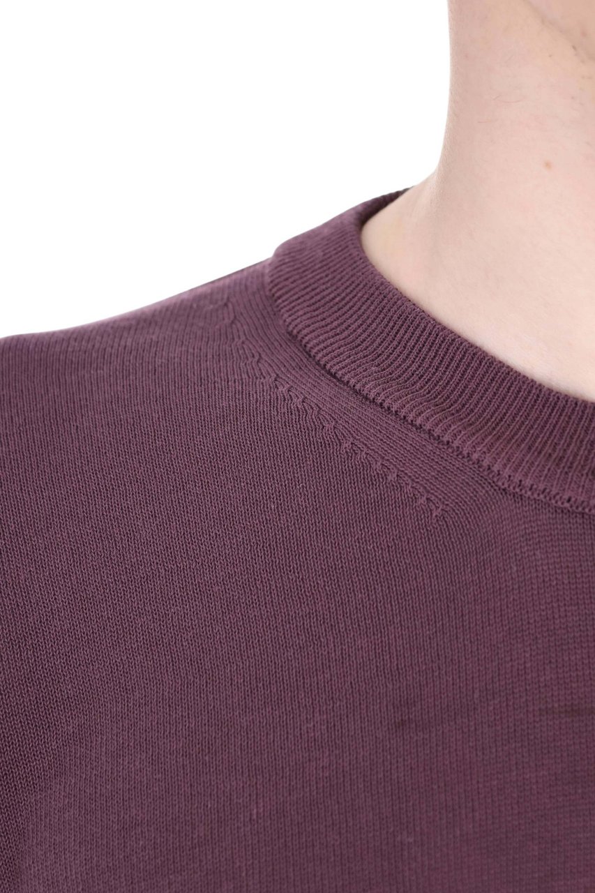 Roberto Collina Cotton Crepe Crewneck Sweater Grijs