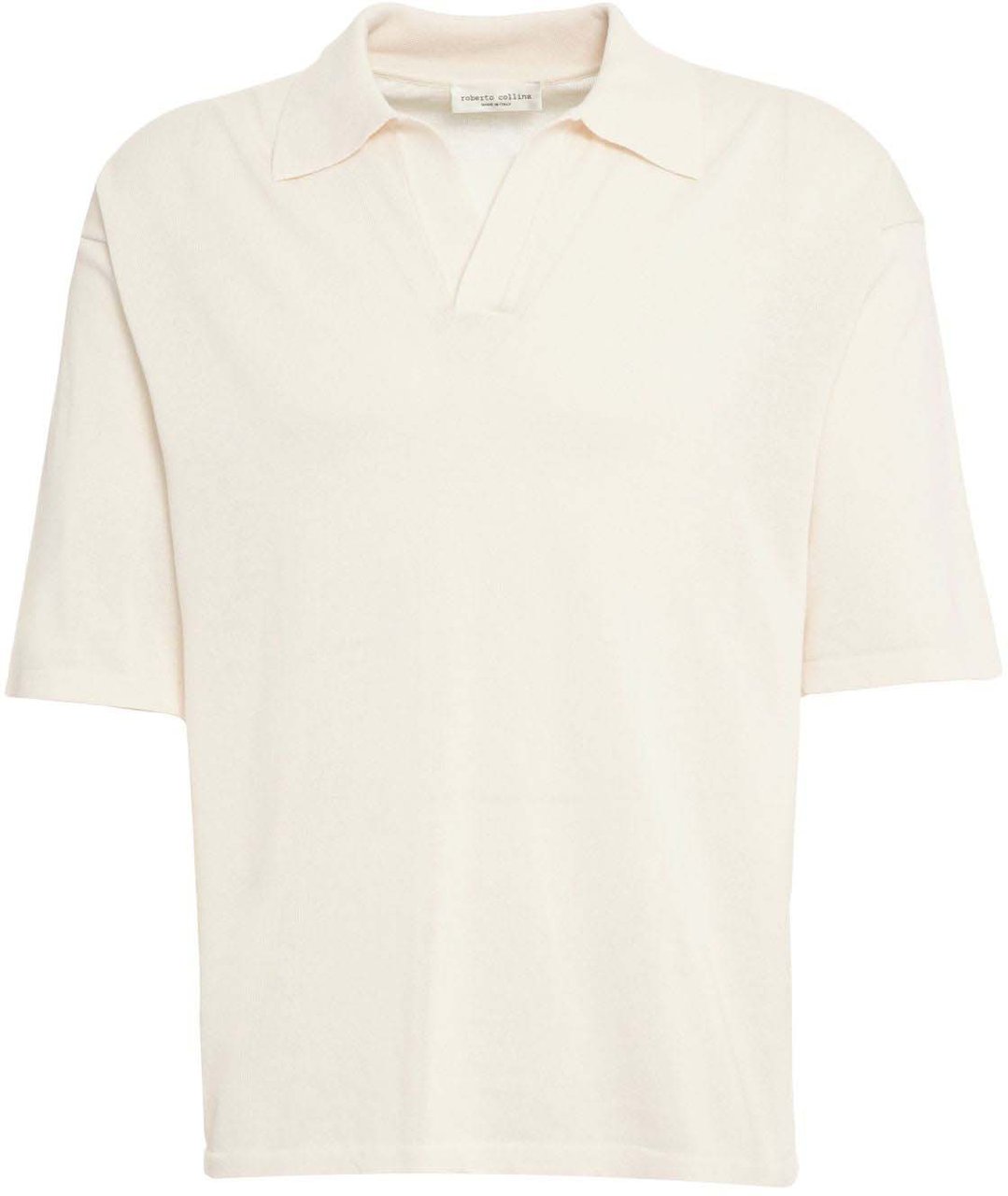 Roberto Collina Cotton blend skipper polo Wit
