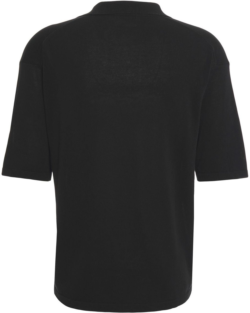 Roberto Collina Cotton blend skipper polo Zwart
