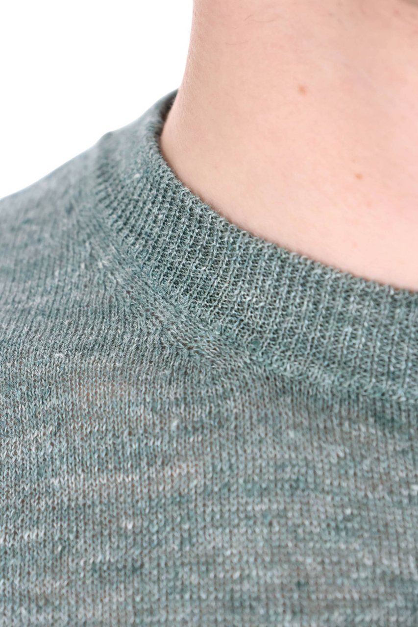 Roberto Collina Linen-Cotton Melange Casual T-Shirt Grijs