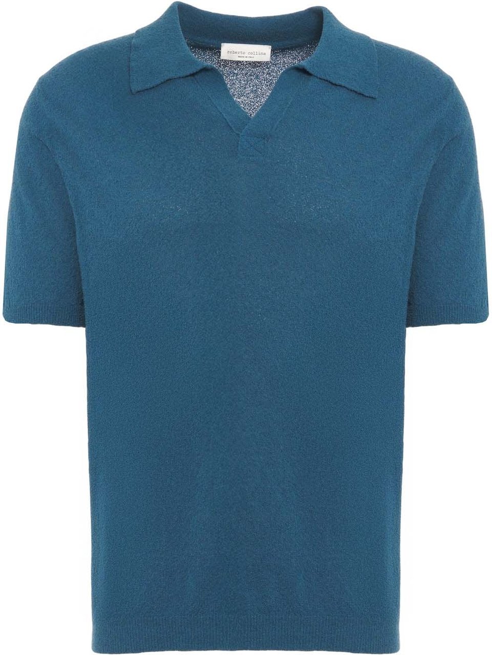 Roberto Collina Knit skipper-polo Blauw