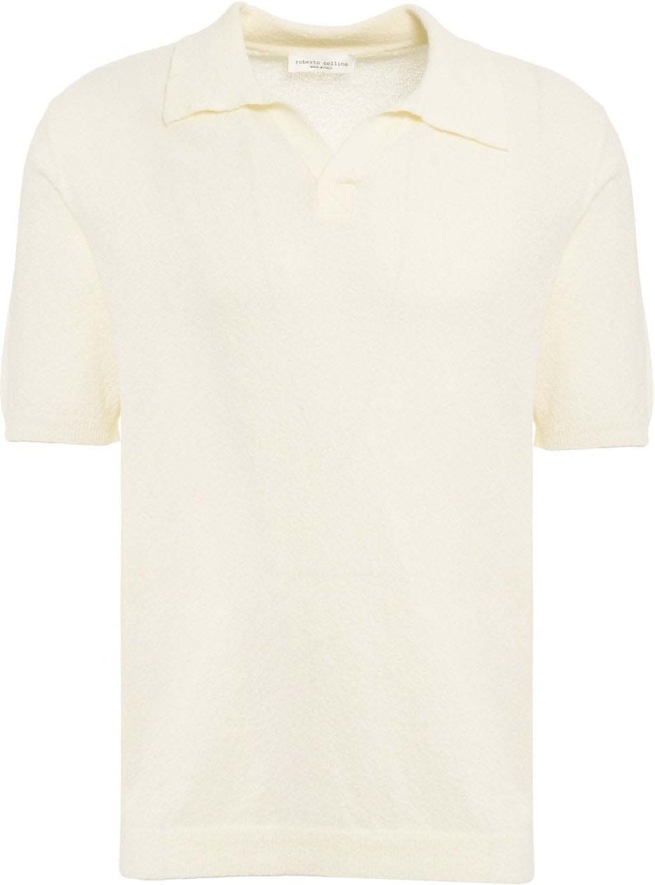 Roberto Collina Knit skipper-polo Wit