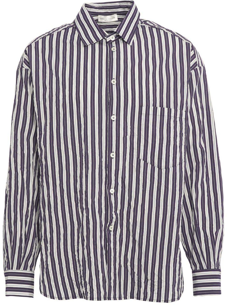 Roberto Collina Striped shirt Blauw