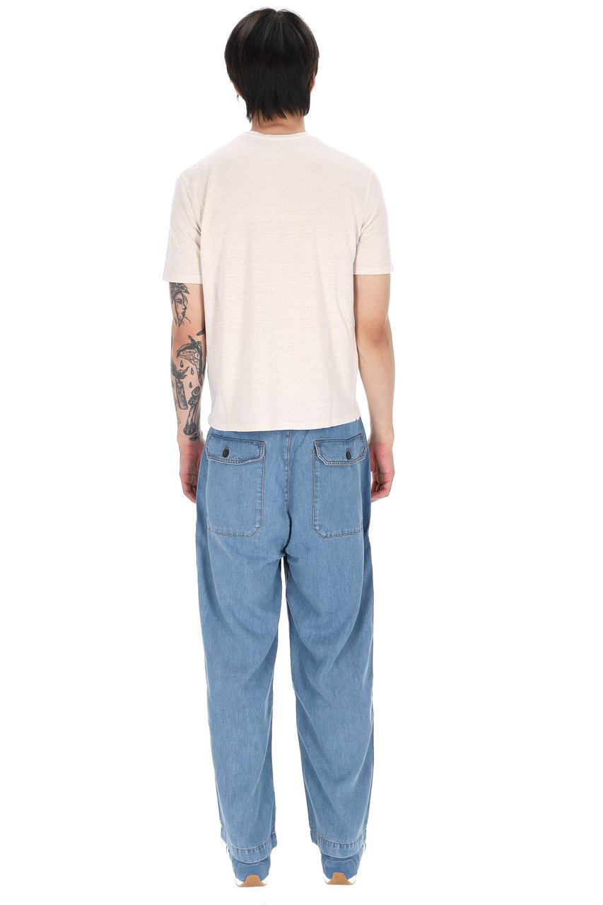Roberto Collina Pure Linen Jersey Casual T-Shirt Neutraal