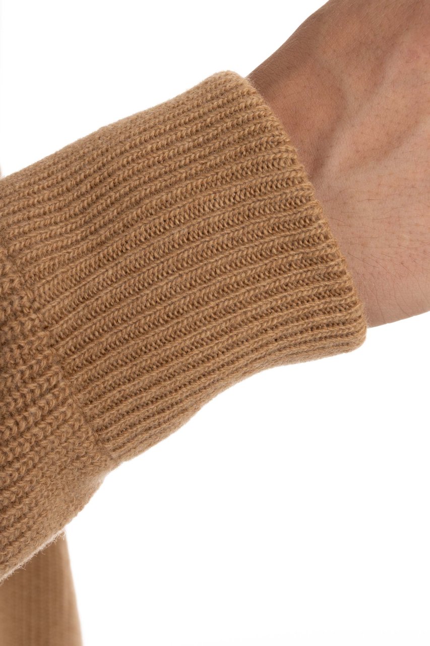 Roberto Collina Ribbed Wool Full-Zip Cardigan Bruin