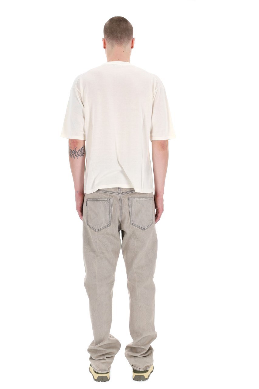 Roberto Collina Over Fit Cotton T-Shirt Neutraal