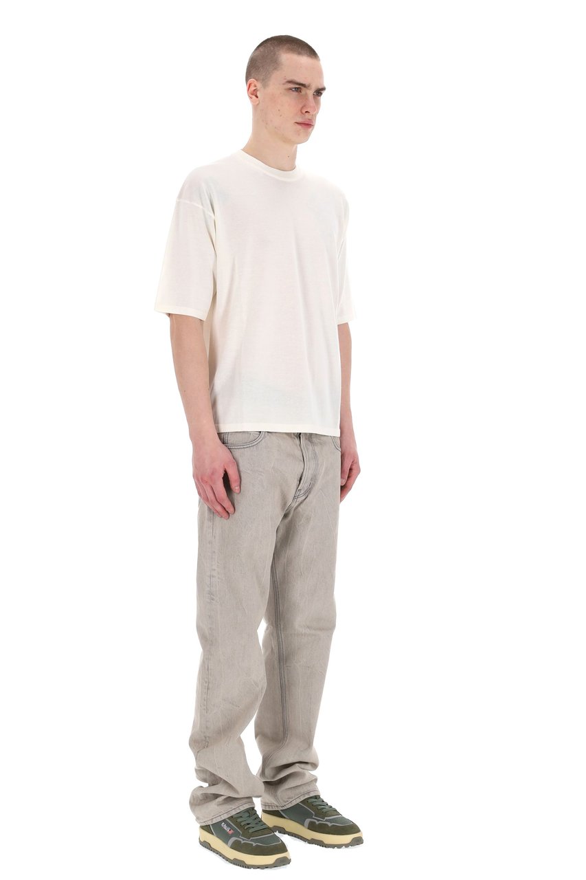 Roberto Collina Over Fit Cotton T-Shirt Neutraal