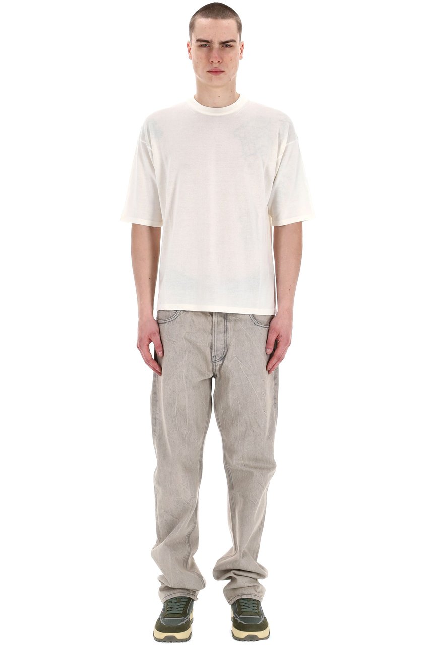 Roberto Collina Over Fit Cotton T-Shirt Neutraal