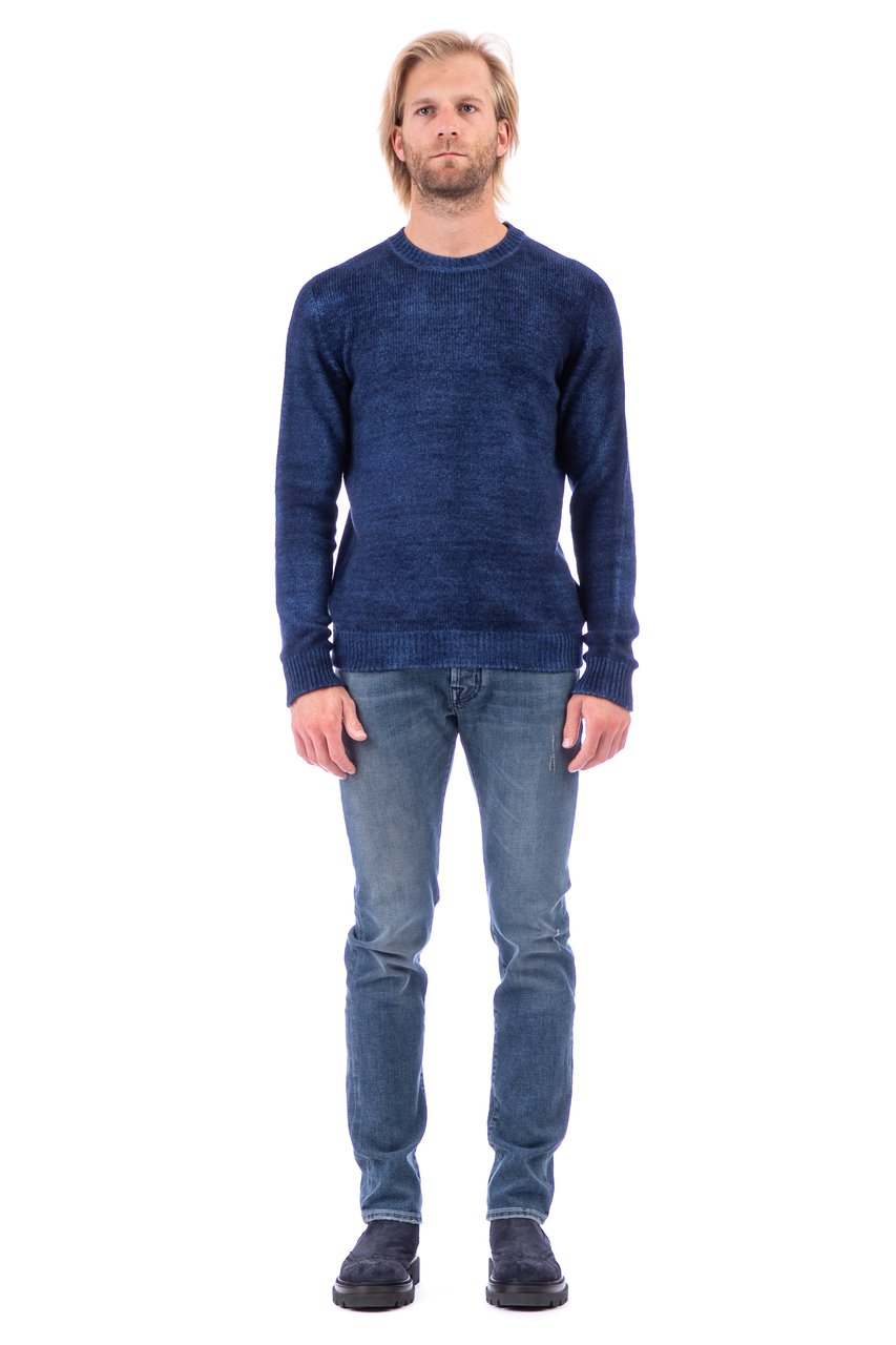 Roberto Collina Airbrush Dye Camel Wool Crewneck Sweater Groen