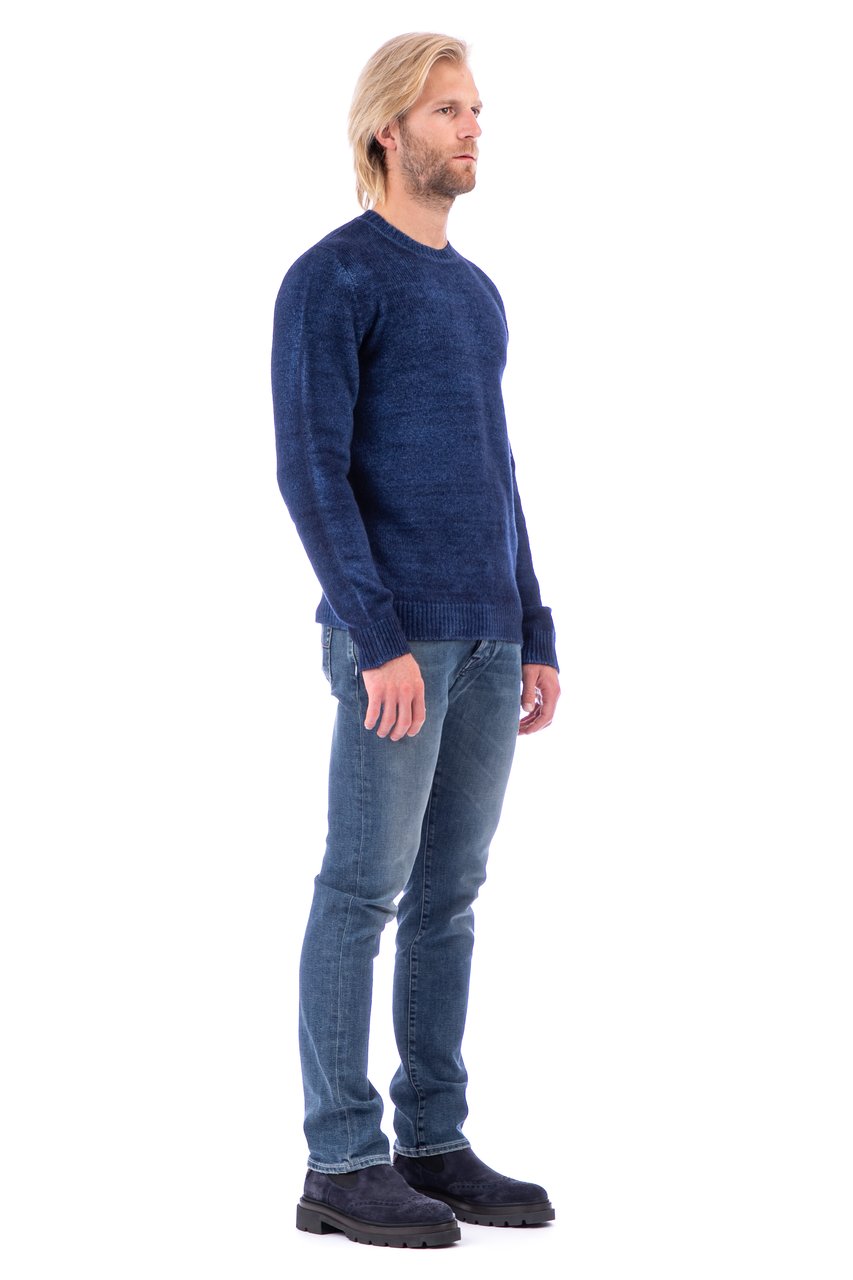 Roberto Collina Airbrush Dye Camel Wool Crewneck Sweater Groen