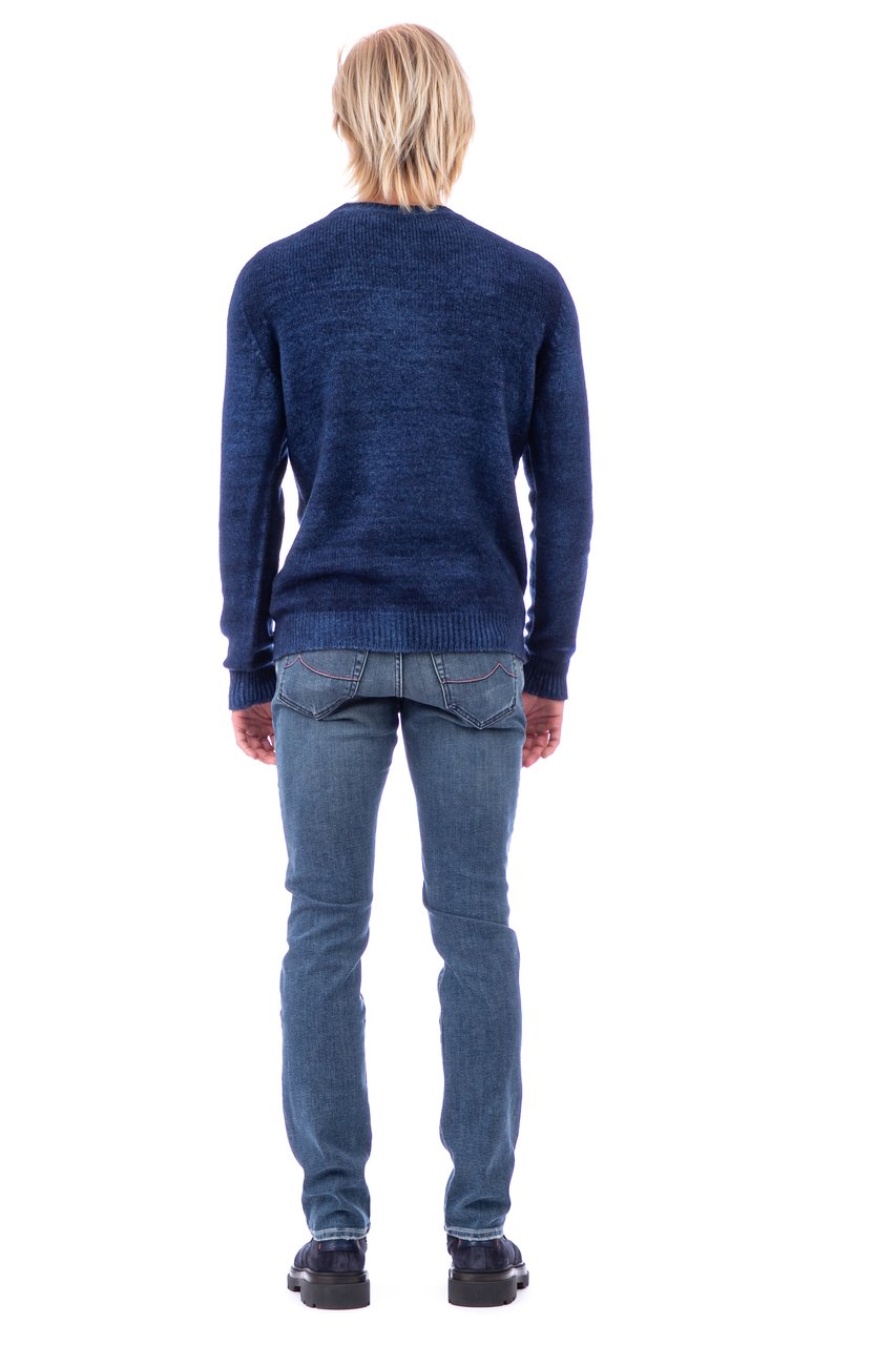 Roberto Collina Airbrush Dye Camel Wool Crewneck Sweater Groen