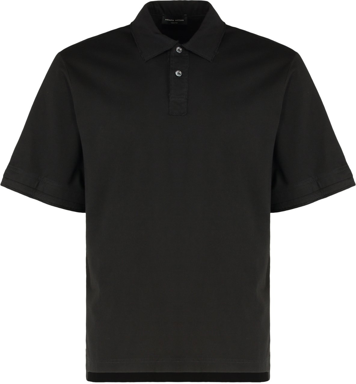 Roberto Collina Cotton polo shirt Zwart