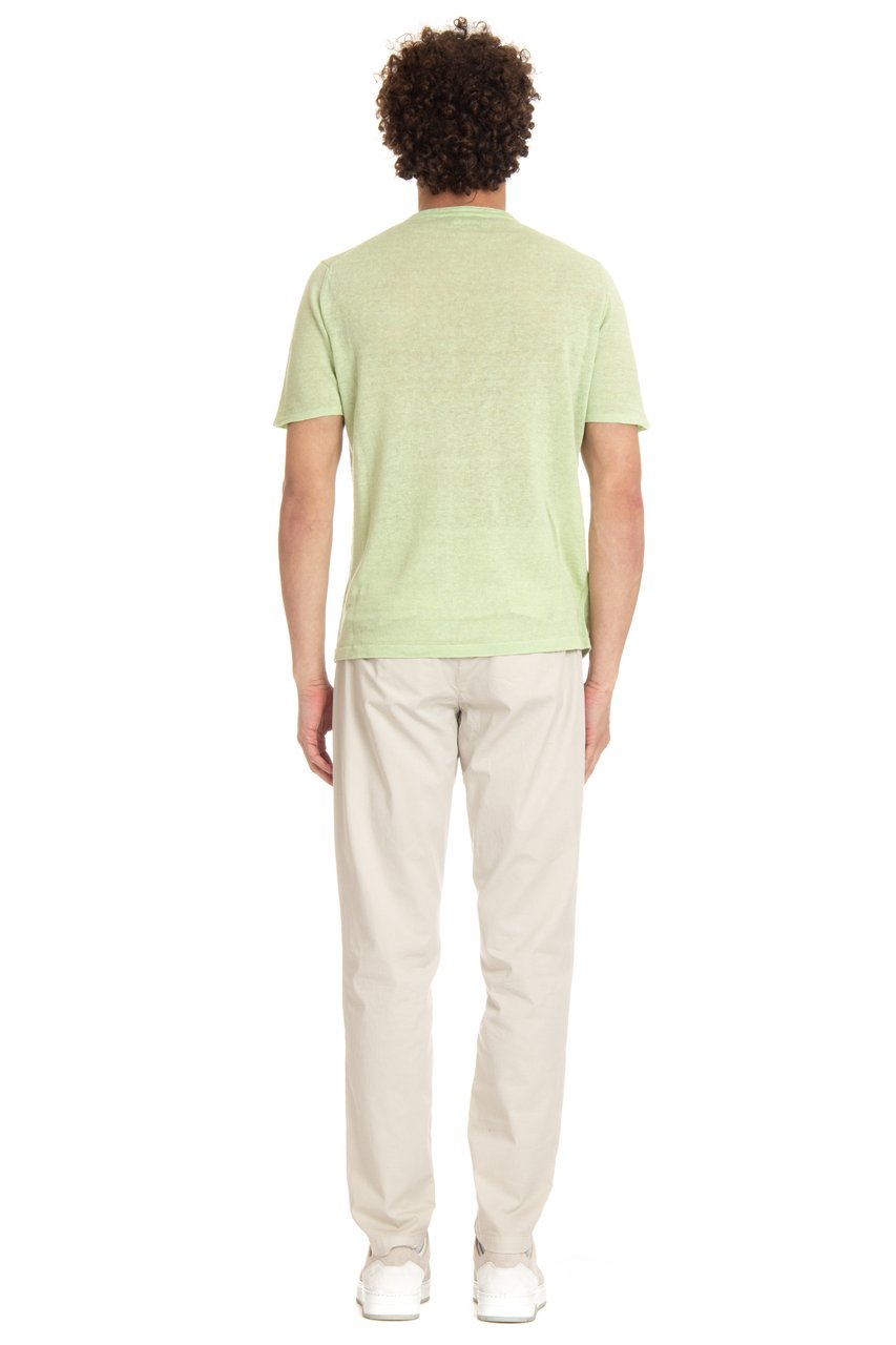 Roberto Collina Pure Linen T-Shirt Neutraal