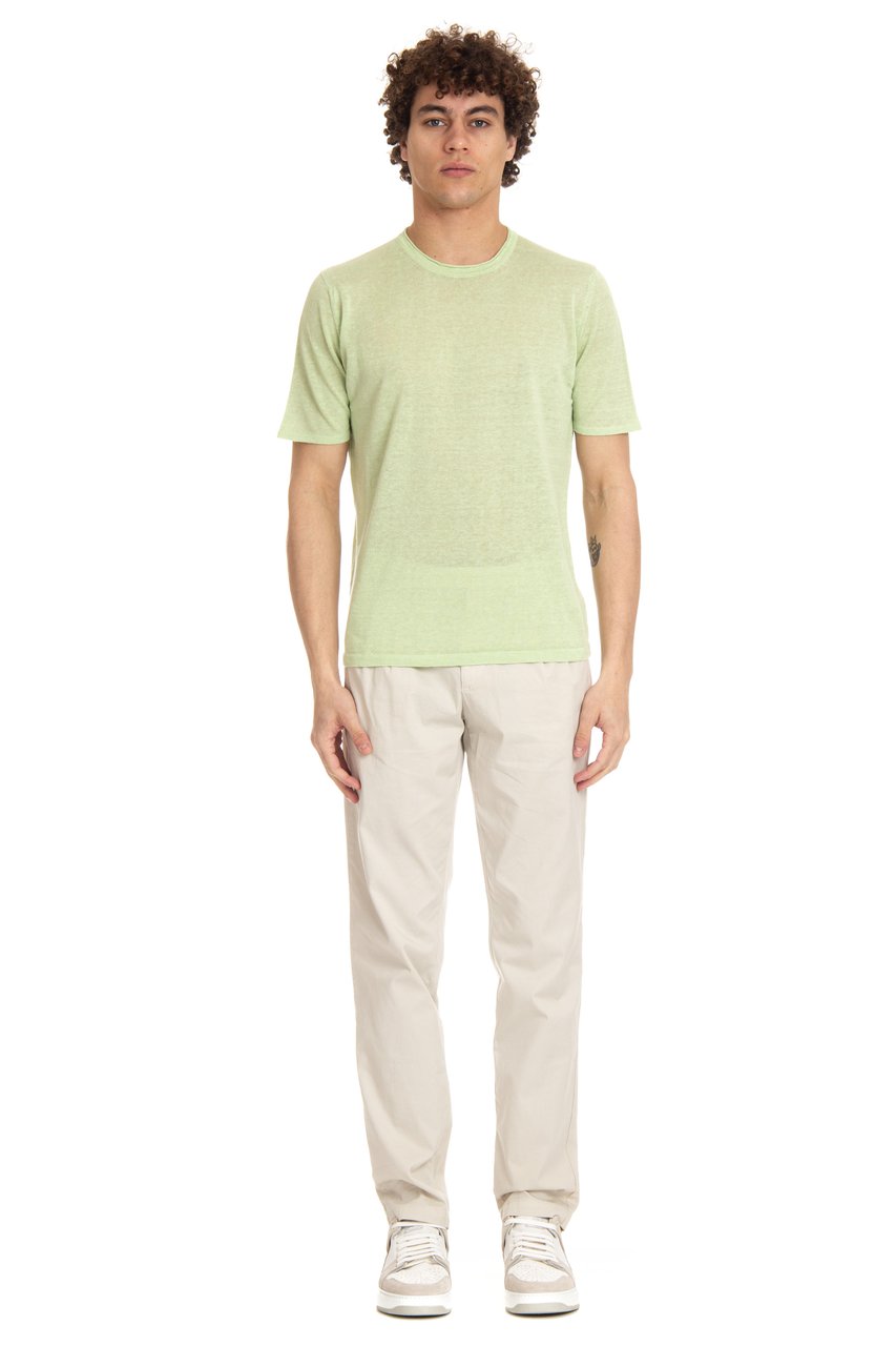Roberto Collina Pure Linen T-Shirt Neutraal