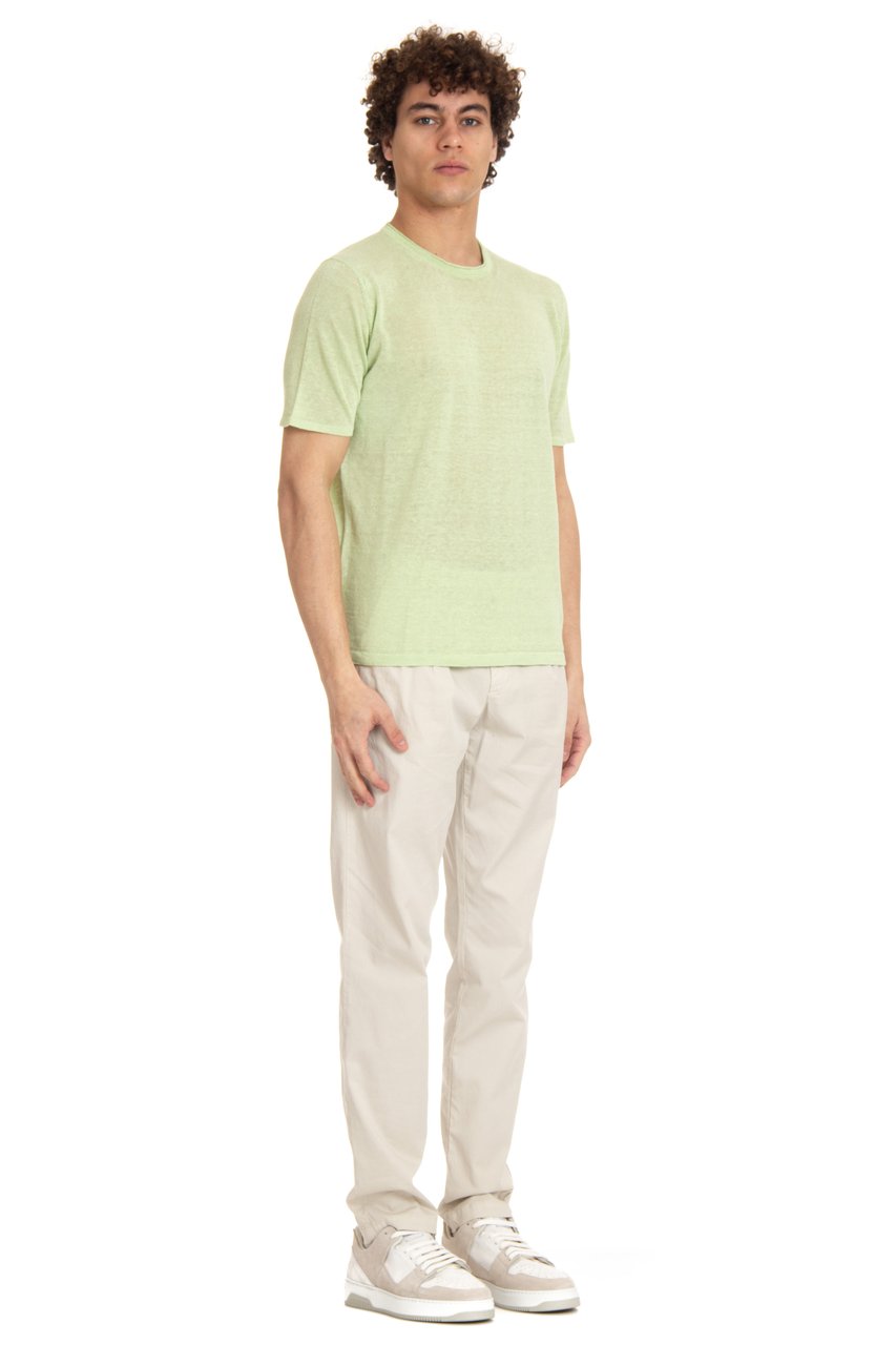 Roberto Collina Pure Linen T-Shirt Neutraal