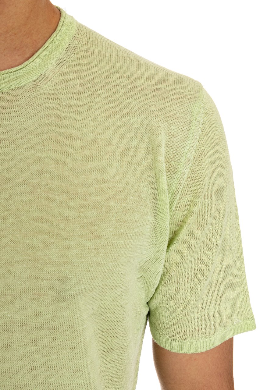 Roberto Collina Pure Linen T-Shirt Neutraal
