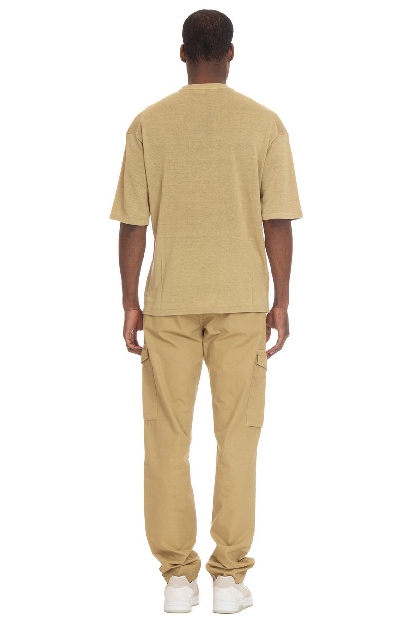 Roberto Collina Pure Linen Over Fit T-Shirt Bruin