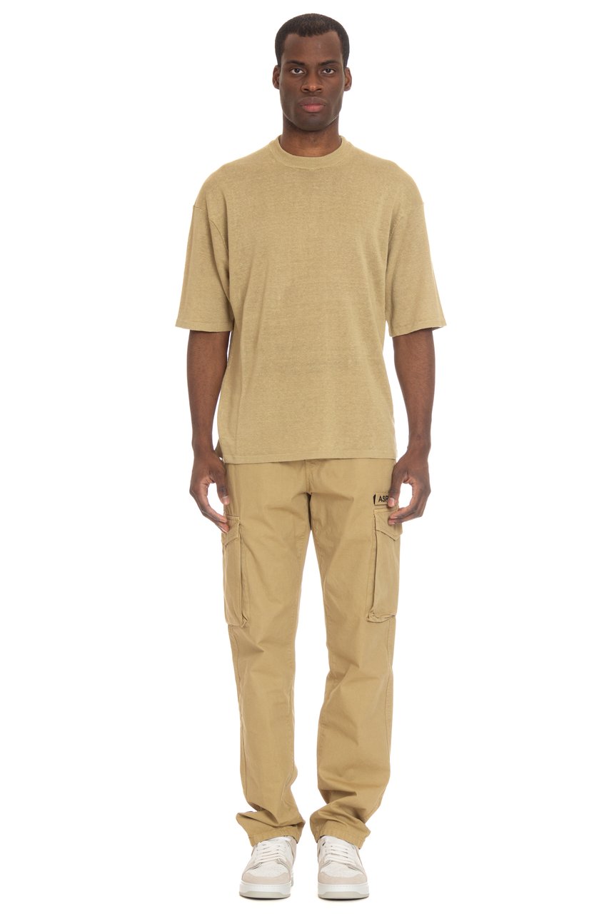 Roberto Collina Pure Linen Over Fit T-Shirt Bruin