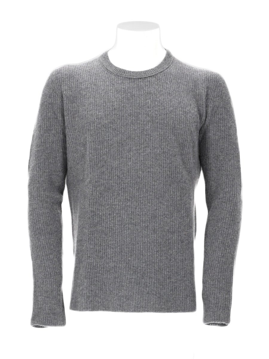 Roberto Collina Grey Cashmere Knit Sweater Grijs