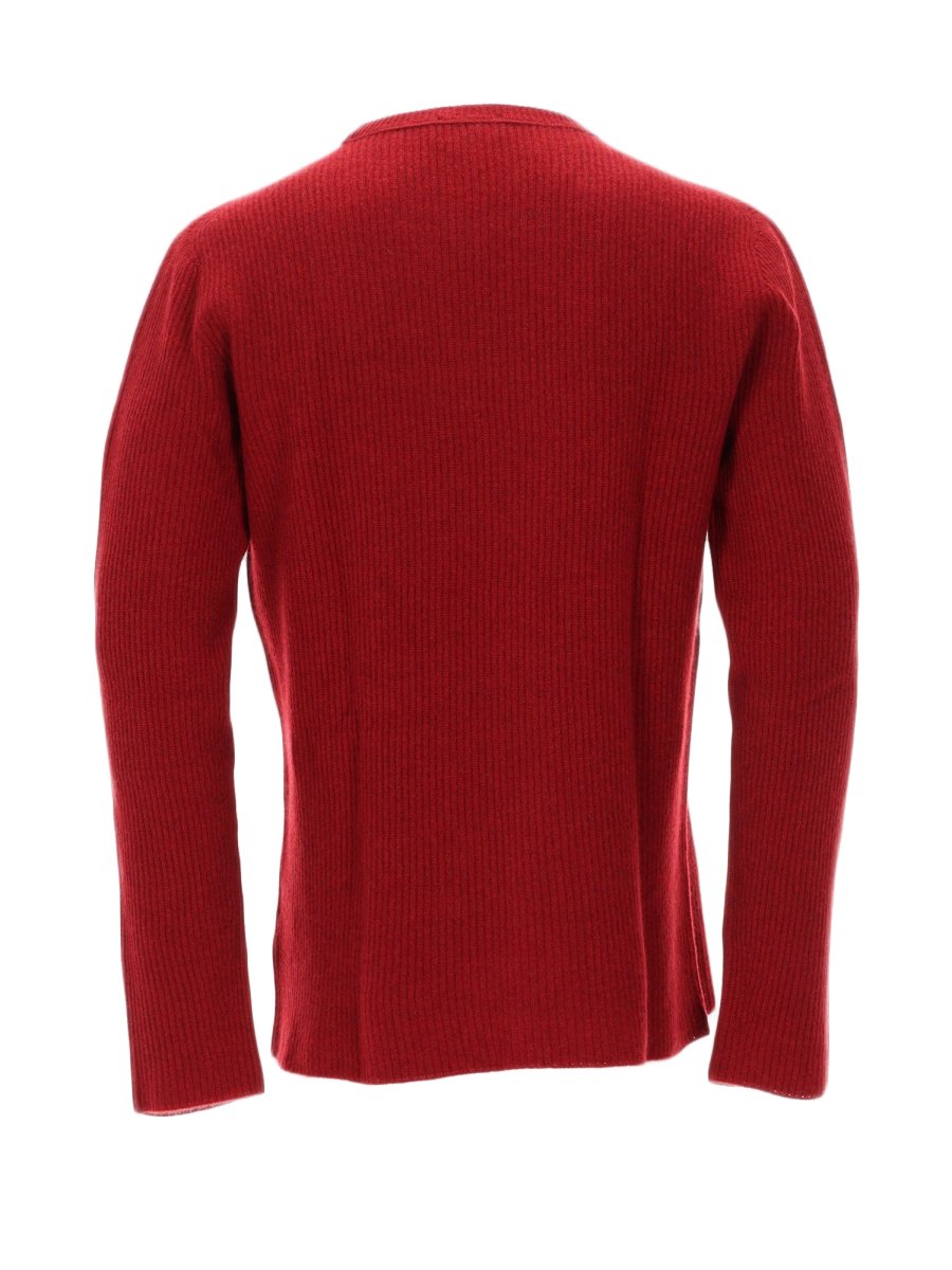 Roberto Collina Red Cashmere Knit Sweater Rood