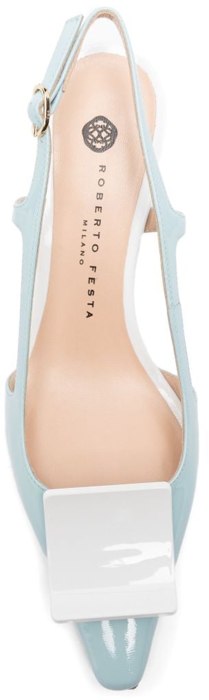 Roberto Festa With Heel Blue/White Lichtblauw