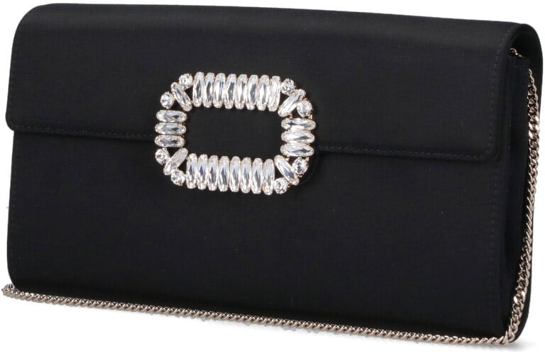 Roger Vivier Rectangular Pouch With Gold Chain Neutraal