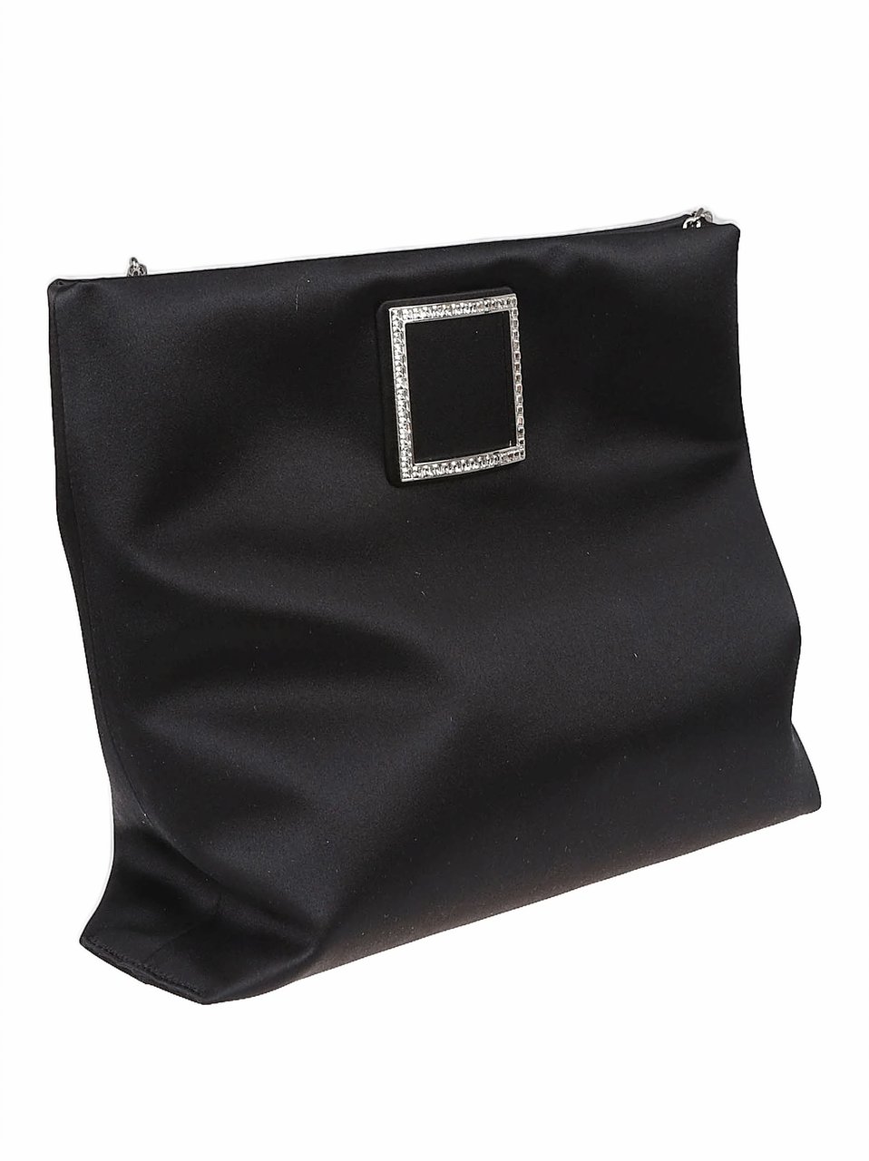 Roger Vivier Rectangular Black Clutch Bag Zwart