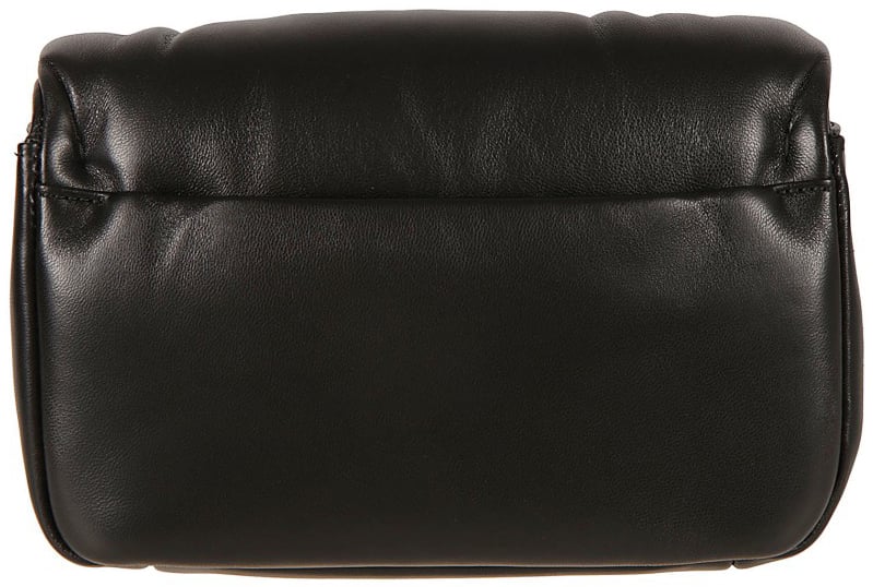 Roger Vivier Lambskin Pleated Handbag With Metallic Clasp Zwart
