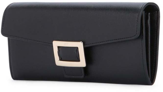Roger Vivier Structured Black Handbag With Minimalist Design Zwart
