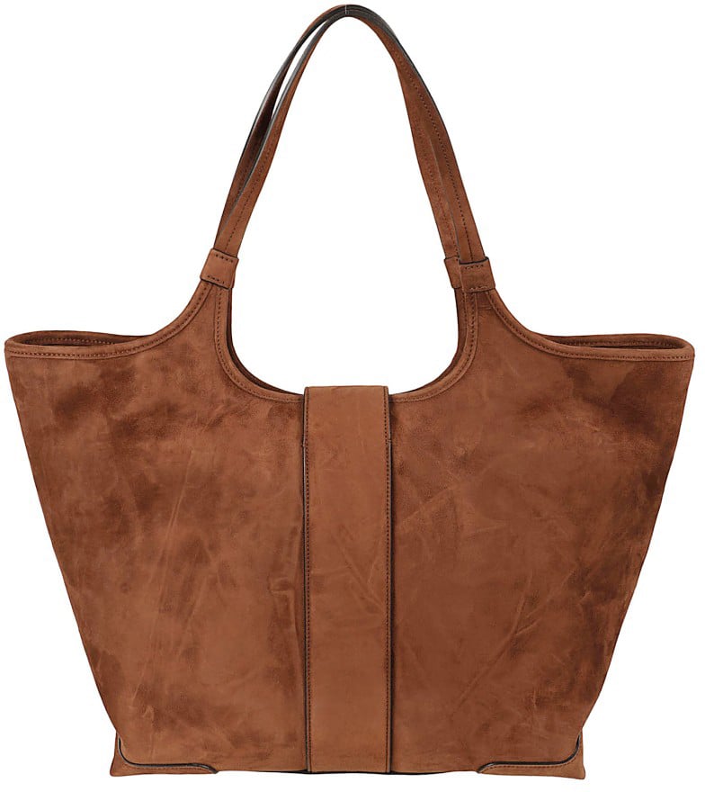 Roger Vivier Structured Goat Leather Handbag Bruin