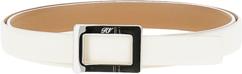 Roger Vivier Sleek Narrow Belt With Distinctive Buckle Wit