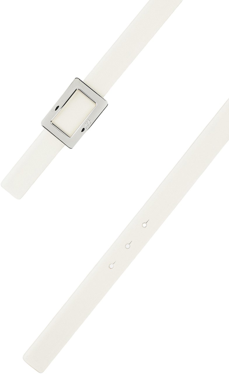 Roger Vivier Sleek Narrow Belt With Distinctive Buckle Wit