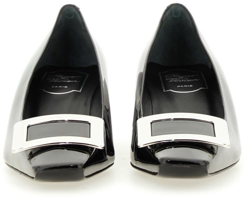 Roger Vivier Belle Vivier Pumps Square Buckle Calfskin Zwart