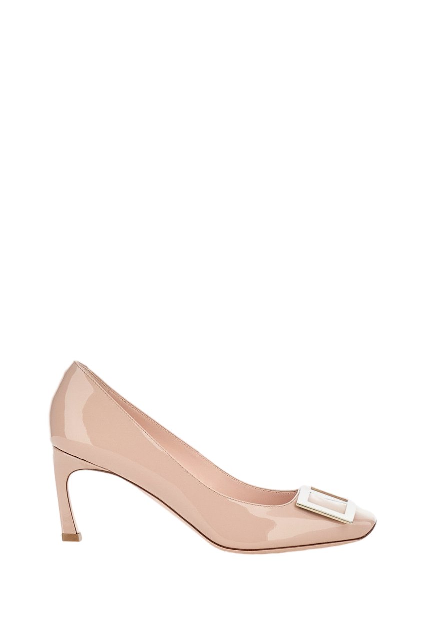 Roger Vivier Patent Leather Pointed Toe Pumps Neutraal
