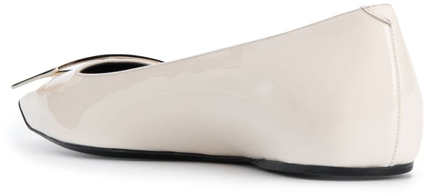 Roger Vivier Flat Shoes White Wit