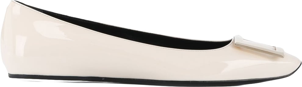 Roger Vivier Flat Shoes White Wit