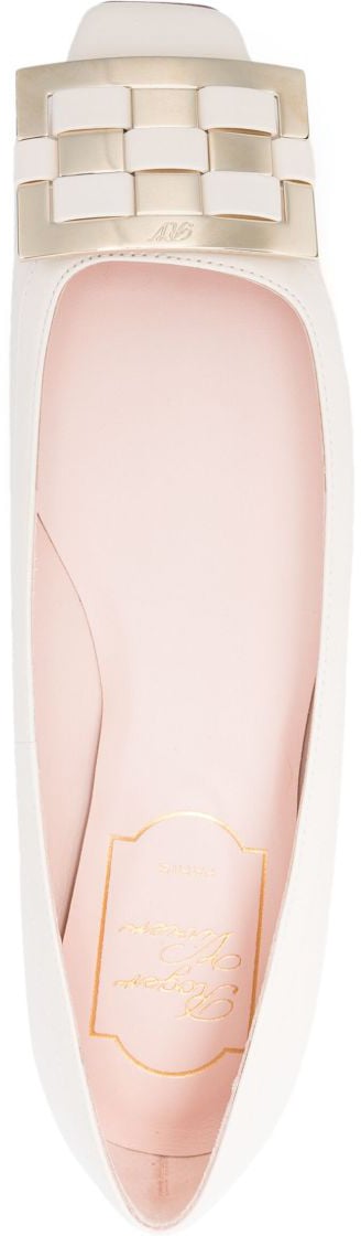 Roger Vivier Flat Shoes White Wit