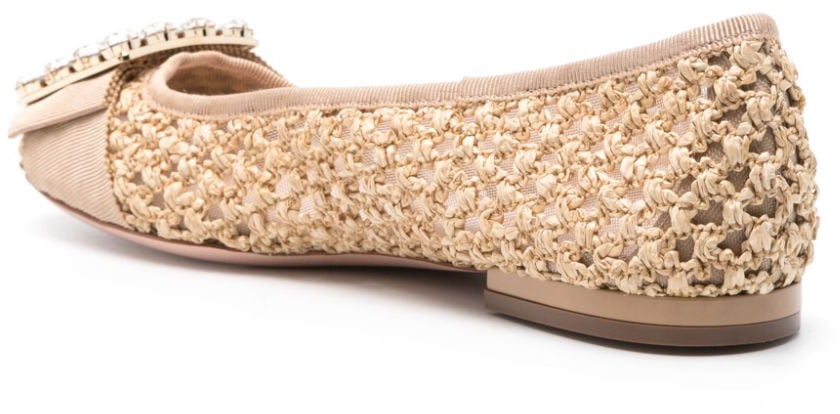 Roger Vivier Flat Shoes Beige Beige