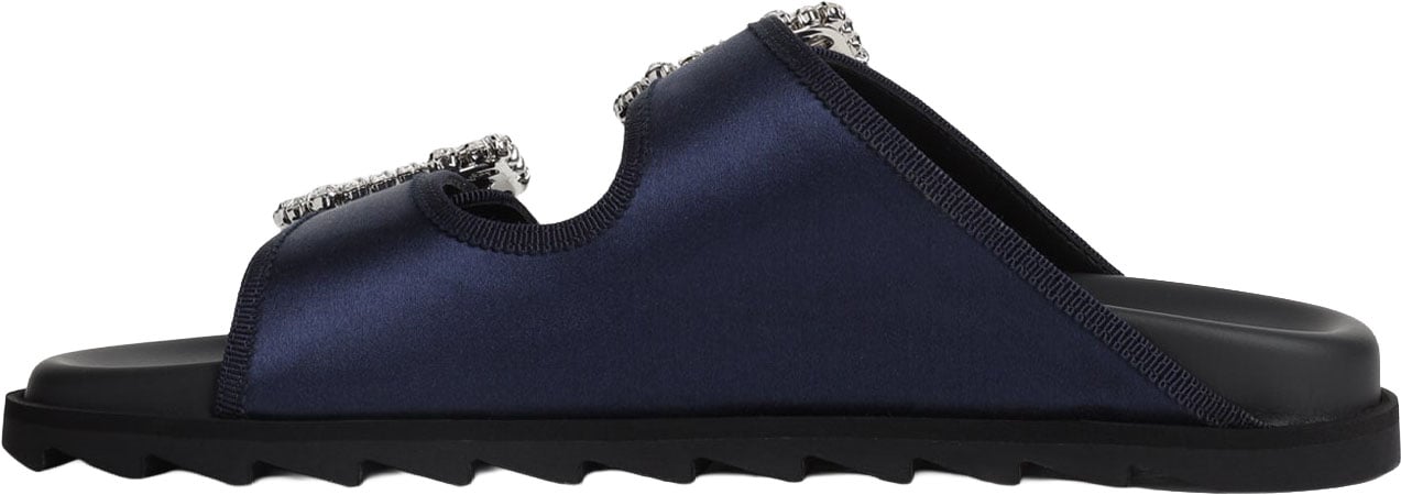 Roger Vivier Slidy Strass Bord Gros Mules Divers